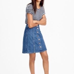 J. Crew Button Front Denim Skirt